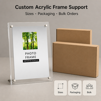 Cadre photo en acrylique transparent avec fixation par vis aux quatre coins pour photos, certificats, documents, maison, bureau, tailles personnalisées