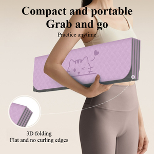 Faltbare Yogamatte Rutschfeste Verdickte TPE-Matte für Yoga Fitness Übungen Tanzmatte für Schlaf und Erholung - Product Image 3