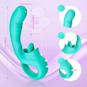Estimulador de clítoris de succión de sexo Oral para mujer, vibrador de succión Vaginal, consolador para lamer la <span class=keywords><strong>lengua</strong></span>, vibrador, Juguetes sexuales - Product Image 3