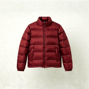 Everyday Streetwear Puffer Jacket Comfortable Insulated Quilted Winter <b>Coat</b> with Stand Collar and Front Logo - Product Image 1