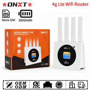 เราเตอร์ DNXT 4g lte wifi Cat4 2.4GHz wifi 6 พร้อมเสาอากาศพับได้ แบตเตอรี่ 3000mAh  หน้าจอ LCD พอร์ต Type-C สำหรับใช้งานในบ้าน - Product Image 1