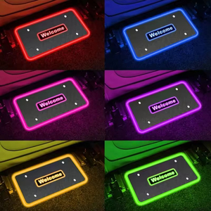 Tapis de sol de voiture 4 en 1 avec logo personnalisé OEM 5V 12V avec éclairage ambiant RVB, contrôle automatique par application, rythme musical, lumières LED imperméables pour le plancher de la voiture - Product Image 2