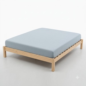 Juego de Ropa de Cama de Algodón Lavado Premium, Ultra Suave y Transpirable, Color Azul Cielo, para Colchón Individual o Matrimonial - Product Image 2