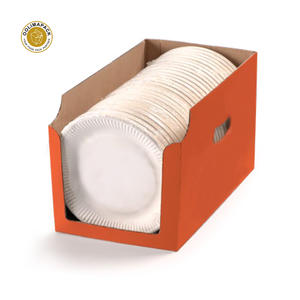 จานกระดาษคราฟท์สำหรับอาหารแบบใช้แล้วทิ้ง OOLIMAPACK รูปทรงสี่เหลี่ยมผืนผ้า ขนาด 6 นิ้ว สำหรับอาหารเรียกน้ำย่อย - Product Image 3