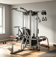 XINRUI Appareil de musculation multifonctionnel de luxe commercial à 4 stations avec câbles intégrés pour entraînement de force