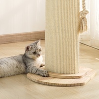 Poteau à gratter pour chat résistant à l'usure et sans poussière Cadre vertical d'escalade pour chat Jouet pour chat intégré