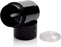 Contenant de stick déodorant personnalisé à remplissage par le bas, en plastique noir et blanc, emballage cosmétique à mécanisme rotatif