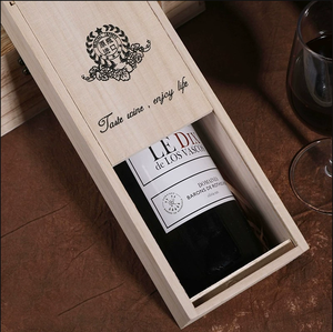 Boîte en bambou écologique portable pour bouteille de vin, personnalisable avec logo, emballage cadeau pour bouteilles d'alcool – Vente en gros - Product Image 2