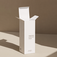 Boîte en carton kraft rigide écologique avec logo personnalisé imprimé, petite boîte, emballage pour parfum, rouge à lèvres, cosmétiques, papier