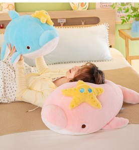 Peluche personnalisée avec logo, motif étoile de mer, dauphin, baleine, animal marin, coussin décoratif extra-large, cadeau pour enfants - Product Image 4