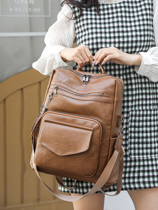 High Quality Women's <b>Backpack</b> Purse Fashion Pu <b>Leather</b> <b>Large</b> Designer Travel Bag Ladies Shoulder Bags - Product Image 4