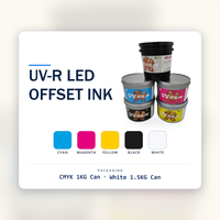 Tinta Cetak Offset Eco LED UV Cepat Kering, Pengerasan Cepat, Kilap Tinggi CMYK, Sistem Lembaran untuk Pencetakan Kertas dan Substrat Non-Absorben