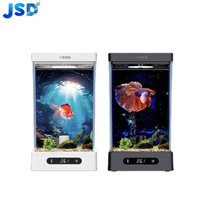 Akuarium Mini Desktop JSD Smart Betta Fish Tank 0.42GAL dengan Kontrol Aplikasi, Pemanas, Lampu RGB, dan Pembuangan di Bawah - Product Image 1