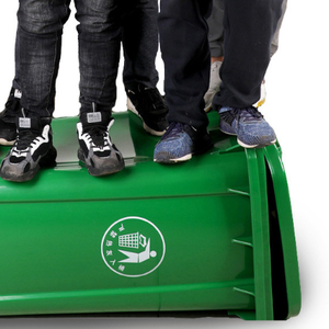Poubelle à roulettes en <span class=keywords><strong>plastique</strong></span> personnalisable, <span class=keywords><strong>bac</strong></span> de rangement sur pied pour usage commercial intérieur/extérieur - Product Image 3