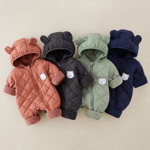 Ropa de bebé Otoño e Invierno engrosada bebé onesie bebé <span class=keywords><strong>Husky</strong></span> ropa acolchada ropa de abrigo niños salir mono - Product Image 3