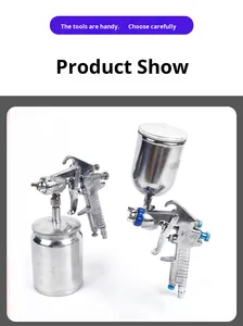 Pistola de Pulverización Neumática Manual de Aleación de Aluminio para Pintura Automotriz, Alta Atomización y Alta Presión, Recipiente Superior e Inferior - Product Image 2