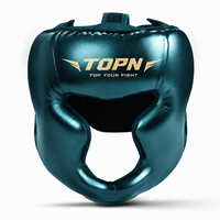 Casque de boxe en cuir PU personnalisé avec logo OEM pour la boxe, le kickboxing, les arts martiaux, l'entraînement et la protection de la tête - Vente en gros