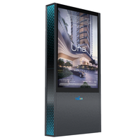 Panneau d'affichage LED numérique couleur P4 extérieur pour éclairage public urbain moderne, Totem LED Mupi pour centre commercial