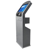 Kiosco de Autoservicio con Soporte para Piso Interior, Escáner QR, Sistema de Gestión de Colas, Pantalla Táctil y Teclado Integrado