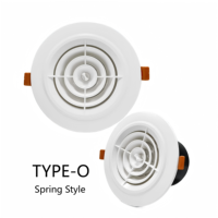 Vente en gros de haute qualité cvc climatiseur ventilation ressort style rond plafond ABS disque plastique soupape d'aération