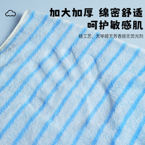 Coral Fleece Towel 35x75cm Quick Dry Striped Home Use Kids Bath Towel - Product Image 5