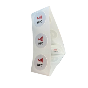 GSC 13.56MHZ Emballage en rouleau avec logo personnalisé 25MM NFC étiquette circulaire/étiquette/autocollant - Product Image 1
