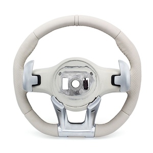 Volante Deportivo de Cuero Real Blanco para <span class=keywords><strong>Mercedes</strong></span> Benz GLE53 <span class=keywords><strong>GLE</strong></span> 63 ML350 CLK500 GLS 450 GLC200 CLS550 - Product Image 3