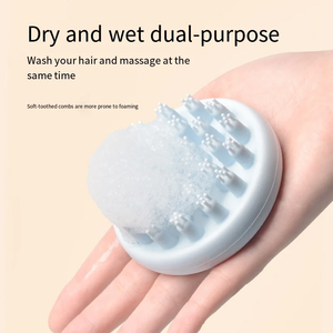 1 pieza Peine de silicona para champú, masajeador limpiador de cuero cabelludo, exfoliante para el cabello, artefacto para lavado capilar, cepillos de masaje de limpieza profunda - Product Image 4