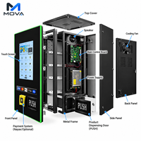 Mesin Vending MOVA yang Dipasang di Dinding Pengiriman Internasional Kemasan Peti Kayu Desain 20 Jalur Kapasitas 20-150 Pcs untuk Global