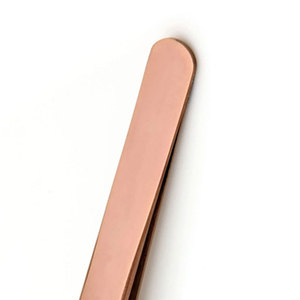 New Durable Anti-Static 10mm Length Eyelash Isolation Tweezers Curved Tip Stainless Steel Custom Curbed Tip Eyelash Tweezers - Product Image 2