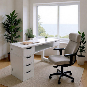 <span class=keywords><strong>Mesa</strong></span> de Manicura Moderna y Resistente con Capacidad de 330 Libras, Superficie de MDF Resistente a la Acetona, Cajones de Almacenamiento Profundos Ecológicos, No Plegable - Product Image 1