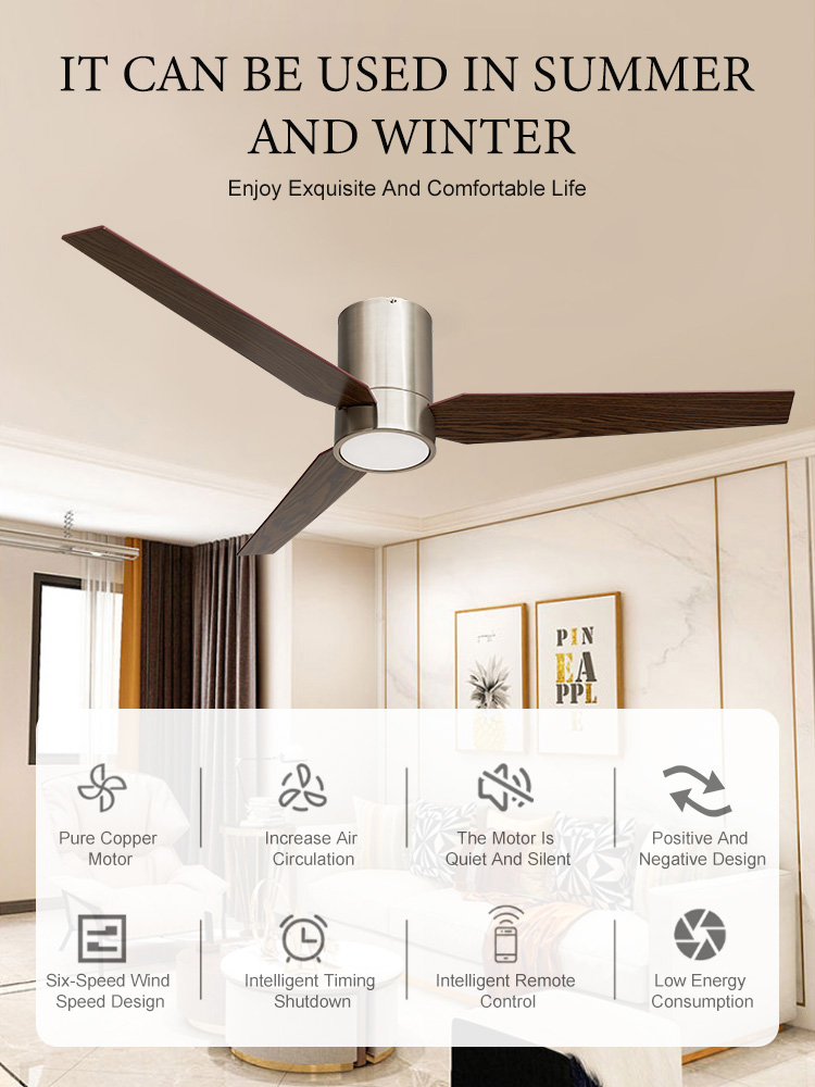 Ex-factory Price Living Room Decorative Lighting Iron Material Led Ceiling Fan Light