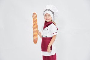 Disfraz de Chef de Repostería Estilo Western Color Vino Tinto para Niñas de Halloween - Product Image 5