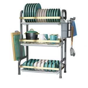 Bát giá tấm món ăn giá tủ bếp Giỏ lưu trữ kim loại kệ - Product Image 1