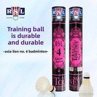 Volants de badminton en mousse RSL, stabilité de vol complète, durables, pour l'entraînement, lot de 12, emballage en tube, balles de match n°4