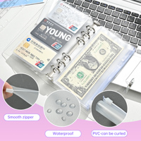 Benutzer definierte Notebook Budget Binder klar PVC Ordner Planer 6 Ringe Binder Lose blatt Bindung a6 Binder