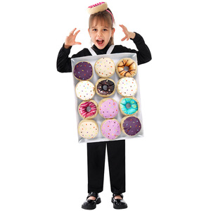 Costume de cosplay Donut pour enfants, tenue de performance pour fête, combinaison détachable, costume amusant pour Halloween - Product Image 5