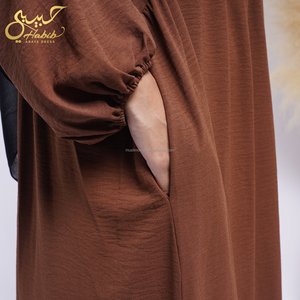 Habib listo para enviar musulmán Vestido de manga larga suelto Abaya venta al por mayor barato Abaya mujeres musulmanas vestido - Product Image 3
