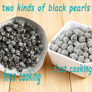 Perlas de Tapioca de Cocción Rápida y Sin Cocción Directas de Fábrica, Ingredientes para Té de Burbujas al por Mayor, Perlas de Boba Negras a Granel, Topping para Té de Burbujas - Product Image 2