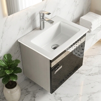 Nouvelle arrivée : Meuble-lavabo mural compact, idéal pour les salles de bain de petits appartements