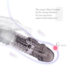Vibrador <span class=keywords><strong>Transparente</strong></span> Morado con Forma de Sirena, con Perla Giratoria, Juguete Erótico para Adultos, Recargable por USB, IPX7 - Product Image 1