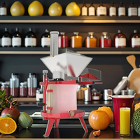 XH Brand Houten Automatische Fruitpersmachine, Eenvoudig te Gebruiken, Efficiënte Fruit- en Groentesap Separatie, Water en Slakken Inclusief, Geschikt voor Hotels