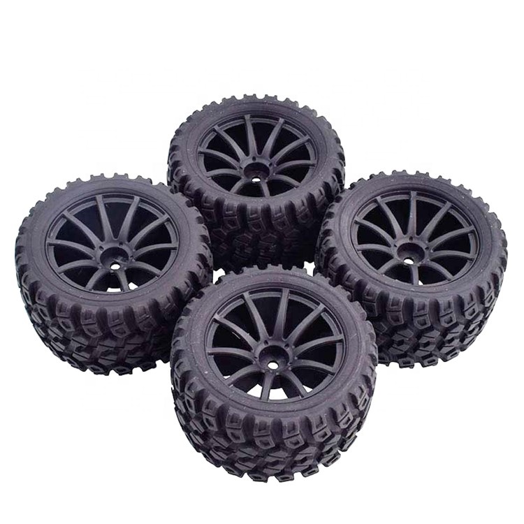 RC Tires and Wheels with Foam Inserts for 1/16 E-Revo Bigfoot Truck Remote Control Off Road Car