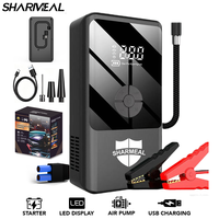 Sharmeal OEM&ODM Démarreur de Batterie de Voiture 4-en-1, Booster, Power Bank 12V 6000mAh 2000A, Démarreur Portable avec Pompe à Air