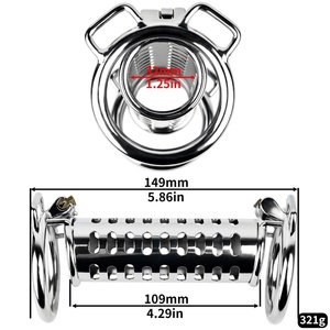 Dispositivo de Castidad Masculina FRRK con Doble Bloqueo CB, Jaula Metálica para Pene, Jaula para Pene con Correa, Bloqueo para Pene, Juguetes Sexuales BDSM para Hombres - Product Image 2