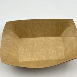 Bandejas de Papel Kraft para Alimentos, Platos Desechables Resistentes a la Grasa, Barquitos de Cartón - Product Image 2