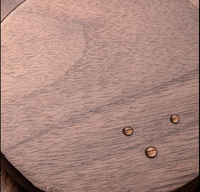 Sous-verre rond en bois de noyer écologique de luxe LEXDO WRC-6688 pour tasse à thé/café, diamètre 600 mm