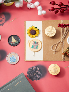 Giáng sinh loạt sáp con dấu đầu dễ thương lửa mô hình thân thiện với môi tùy chỉnh kích thước tem cho văn phòng sử dụng lời mời sổ lưu niệm - Product Image 6