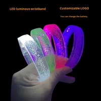 Bracelet Lumineux LED Numérique en Acrylique Fluorescent Coloré – Jouets de Fête, Articles Promotionnels pour Stands de Rue