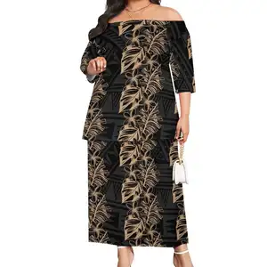 Großhandel China Factory Samoan Puletasi Retro-Stil Kleid für Frauen Custom Plus Size Damen kleider Profession eller Hersteller